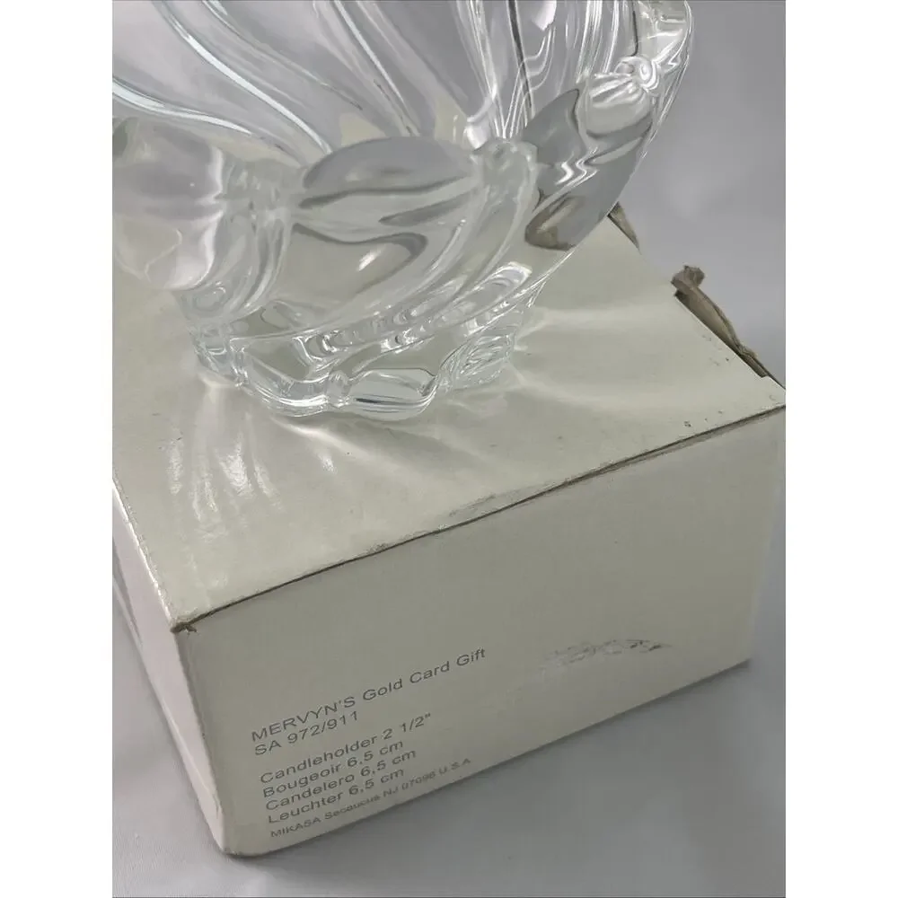 Mikasa Peppermint Clear Swirl Bowl Glass Candy